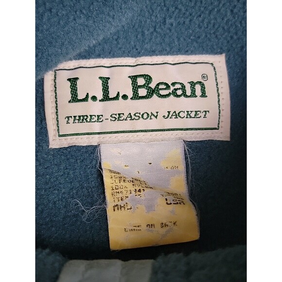 VTG LL Bean Jacket Mens L Green Full Zip Pockets 3 Season Outdoor Dad USA 90s - Picture 4 of 13